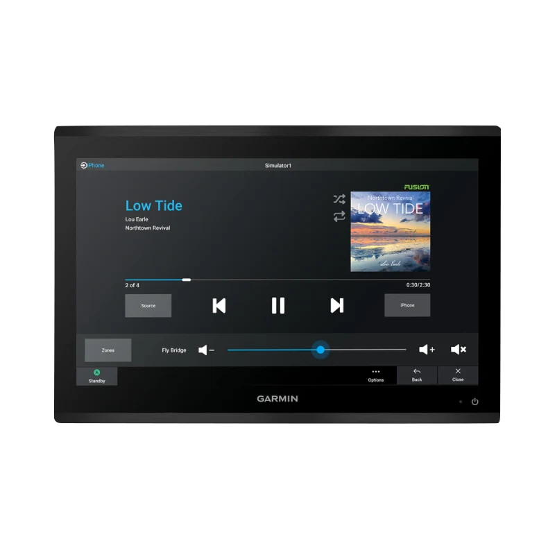 Garmin GPSMAP 9219 Premium Marine Chartplotter touchscreen display in black with Navionics+ map software