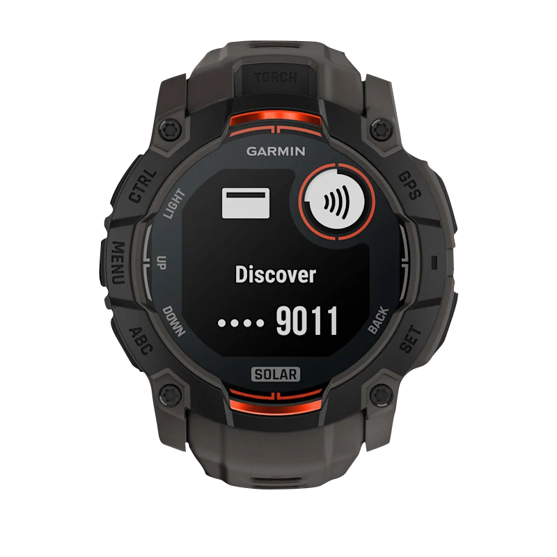 Garmin Instinct 3 Solar smartwatch, 50mm black case with charcoal band