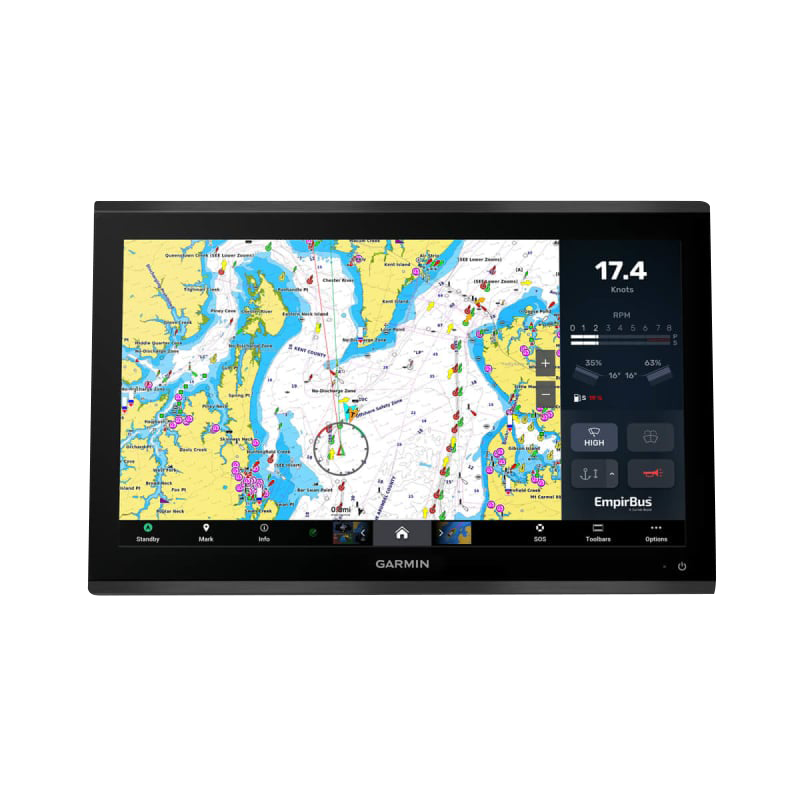 Garmin GPSMAP 9222 Premium marine chartplotter with Navionics+ charts, black bezel