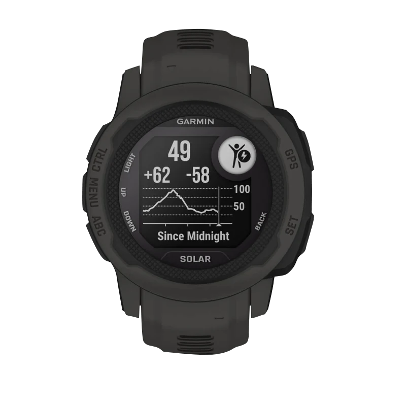 Garmin Instinct 2S Solar smartwatch, graphite, certified refurbished