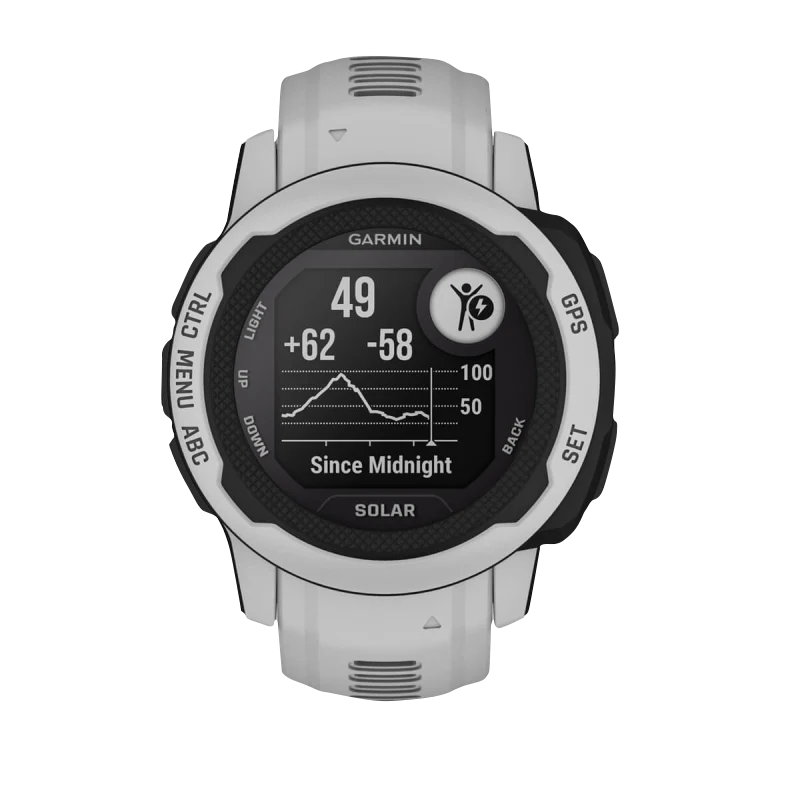 Garmin Instinct 2S Solar smart watch, Mist Gray, certified refurbished