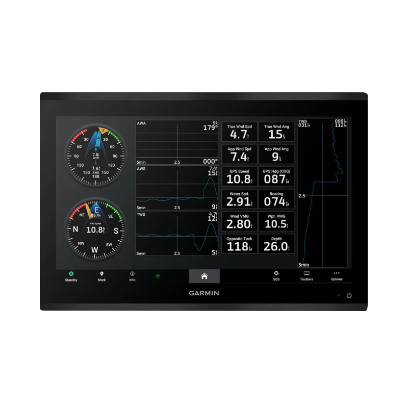 Garmin GPSMAP 9219 Premium Chartplotter with Navionics+, black marine display