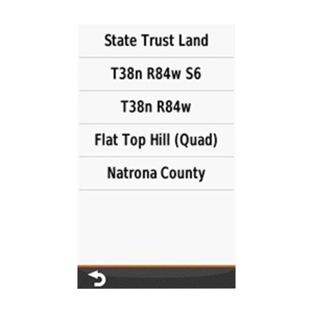 Garmin HuntView Maps Arizona microSD Card with labels for State Trust Land, Flat Top Hill (Quad) and Natrona County