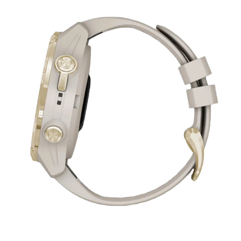 Garmin Descent Mk2S Light Gold with Light Sand Silicone Band (Garmin Certified Refurbished) by Garmin