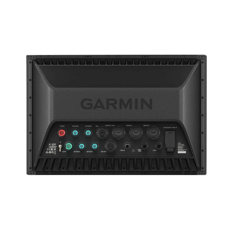 Garmin GPSMAP 9219 Premium marine chartplotter back panel with Navionics+ ports, black