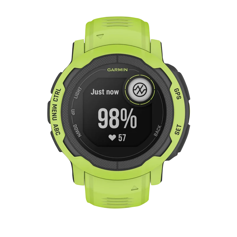 Garmin Instinct 2 smartwatch, electric lime, certified refurbished