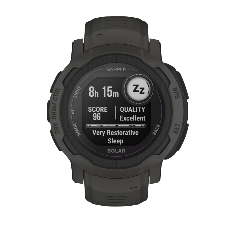 Garmin Instinct 2 Solar graphite smartwatch, Garmin Certified Refurbished
