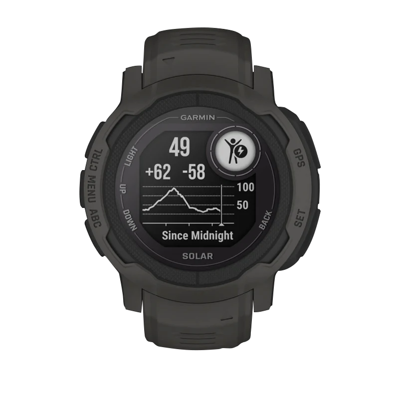 Garmin Instinct 2 Solar watch, graphite color, certified refurbished