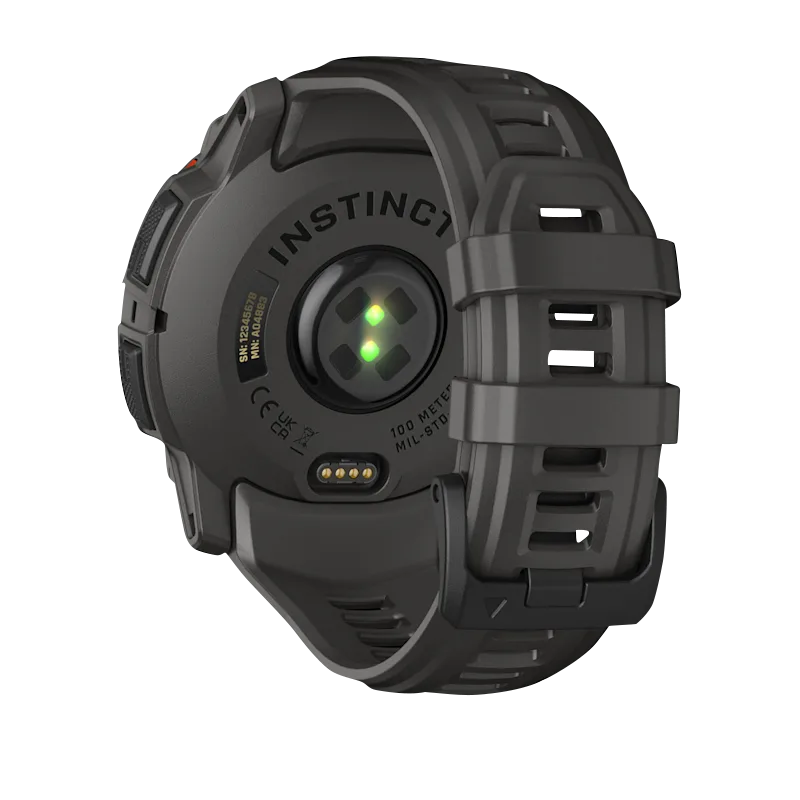 Garmin Instinct 3 Solar, (50mm) Black with Charcoal Band (010-02935-00) by Garmin