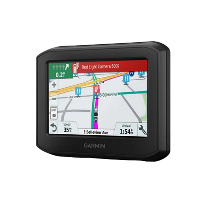 Garmin Zumo 396 LMT-S GPS navigation device, black, with map display.