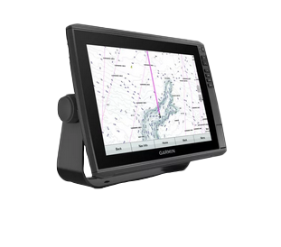 Garmin ECHOMAP Ultra 122sv marine chartplotter with transducer, black display, model 010-02113-01