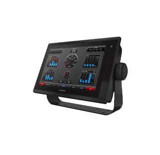 Garmin GPSMAP 1222 Touch marine chartplotter with touchscreen display on stand