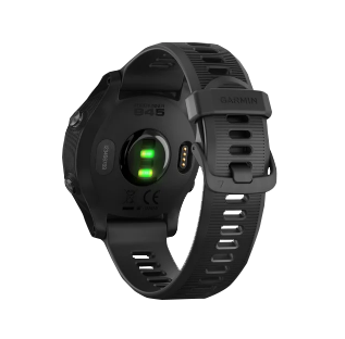 Garmin Forerunner 945 GPS smartwatch with black band, model 010-02063-00