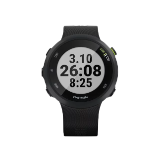 Garmin Forerunner 45 smartwatch, black with black band, digital display