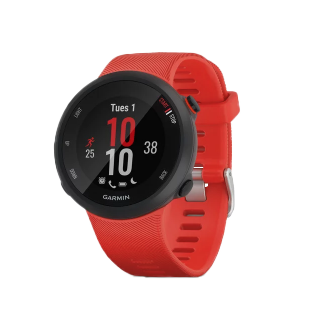 Garmin Forerunner 45 Lava Red smartwatch with red silicone strap
