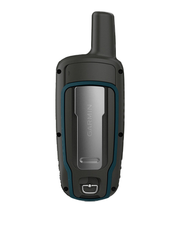 Garmin GPSMAP 64x handheld GPS device, model 010-02258-00, black with blue trim