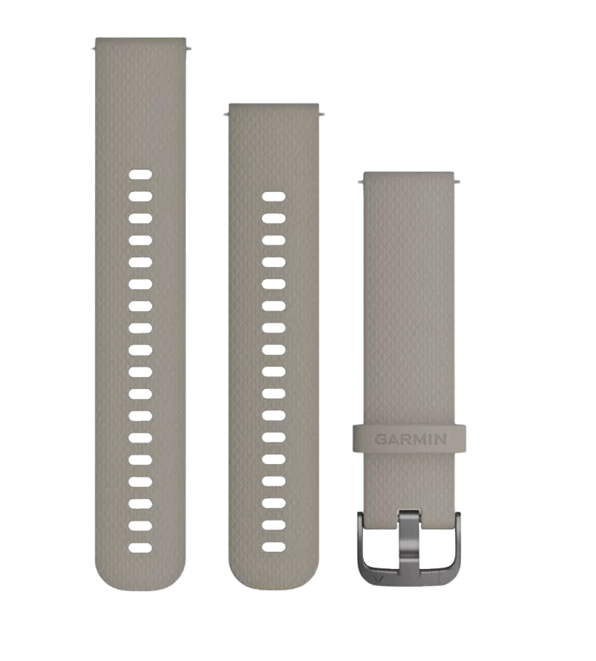 Garmin Quick Release Watch Bands, 20 mm Sandstone with Slate Hardware (010-12691-09); three straps.