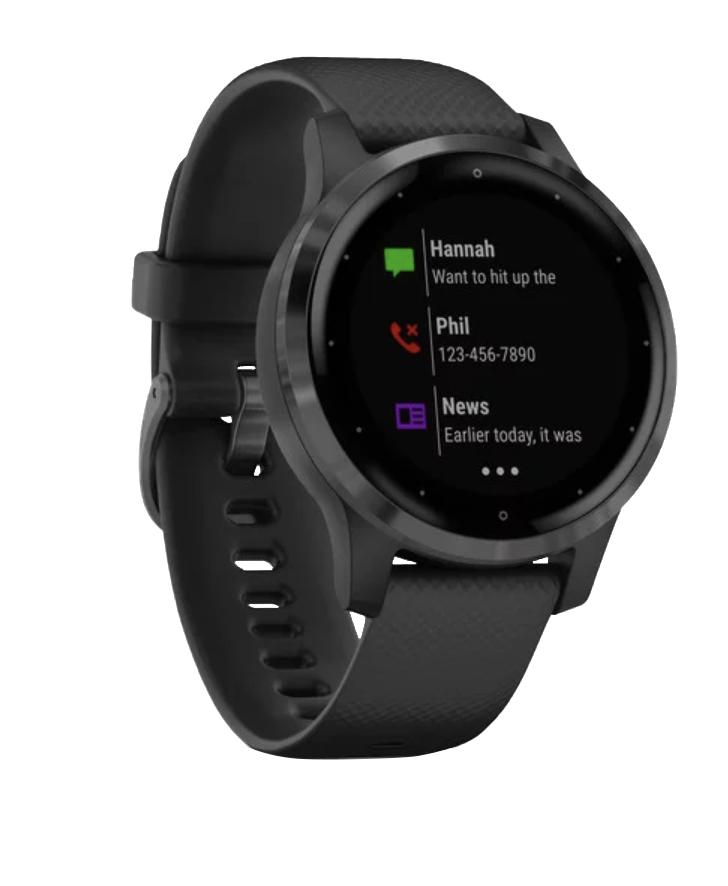 Garmin Vivoactive 4S slate smartwatch with black band