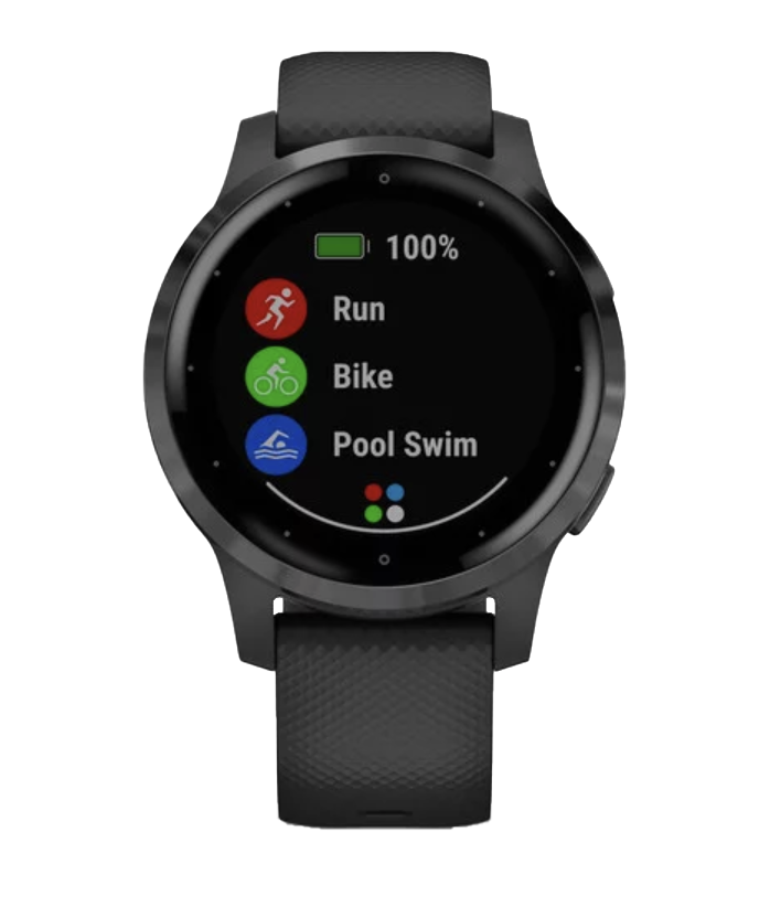 Garmin Vivoactive 4S smartwatch in slate with black band