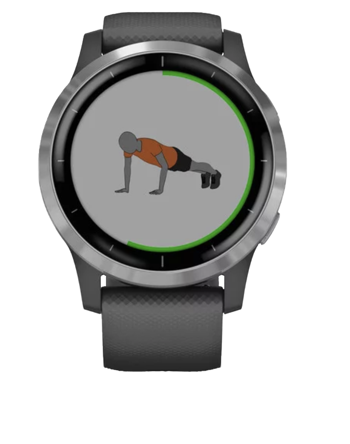 Garmin Vivoactive 4 - Silver with Shadow Gray Band (010-02174-01) by Garmin