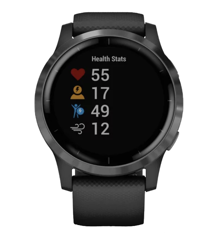 Garmin Vivoactive 4 smartwatch in slate with black band