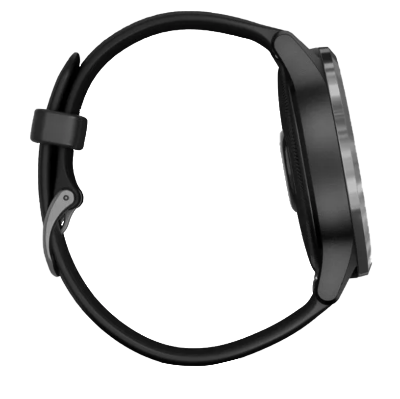 Garmin Vivoactive 4 smartwatch with slate body and black band