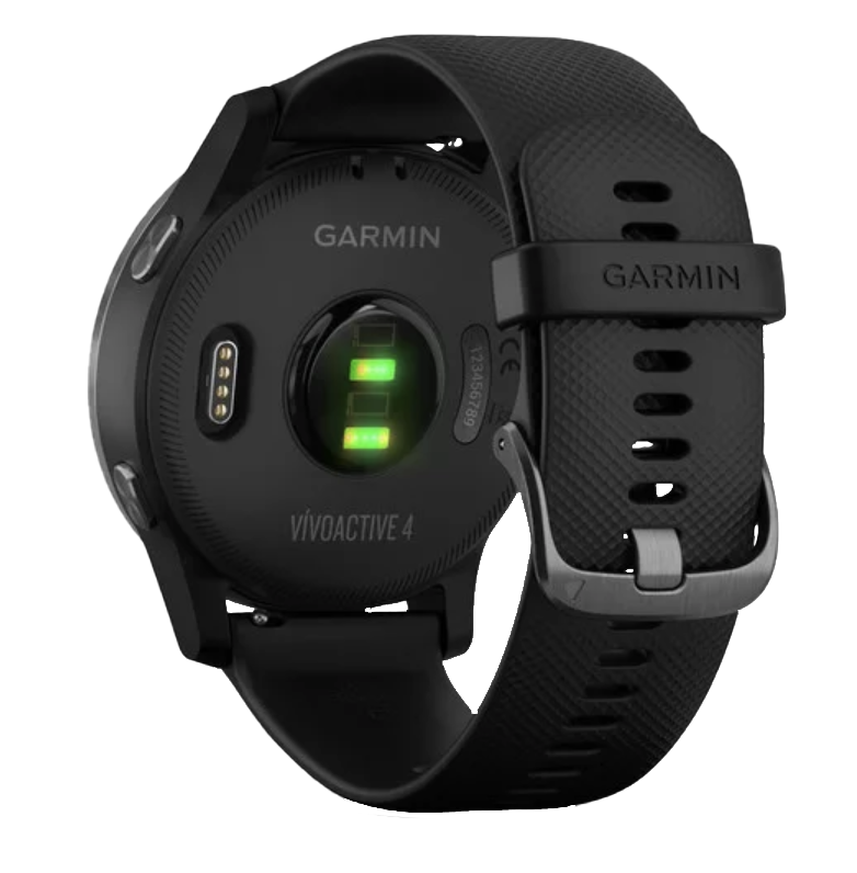 Garmin Vivoactive 4 slate smartwatch with black band