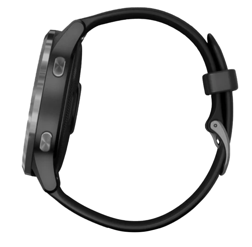 Garmin Vivoactive 4 smartwatch with slate case and black band