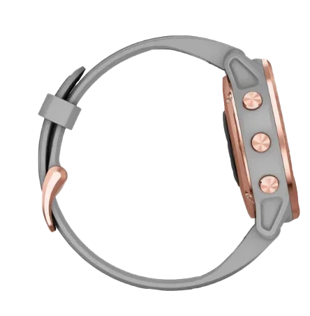 Garmin Fenix 6S Sapphire smartwatch with rose goldtone case and powder gray band (010-02159-20)