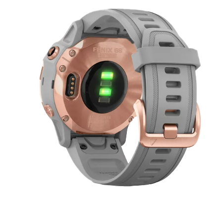 Garmin Fenix 6S Sapphire Rose Gold-tone smartwatch with powder gray band (010-02159-20)
