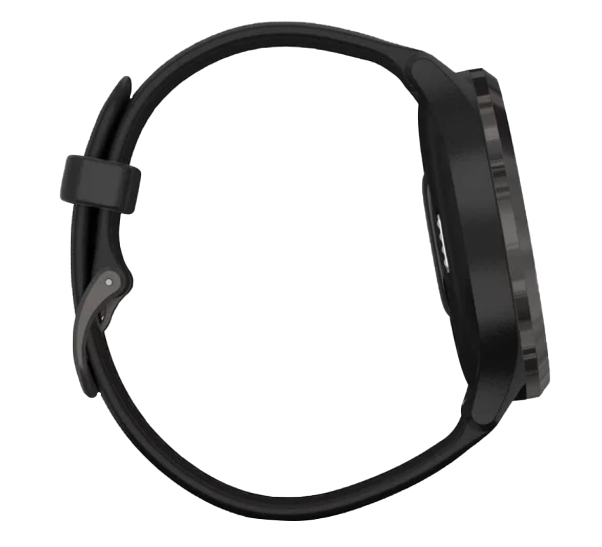 Garmin Vívomove 3 - Slate Stainless Steel Bezel with Black Silicone Band (010-02239-01) by Garmin