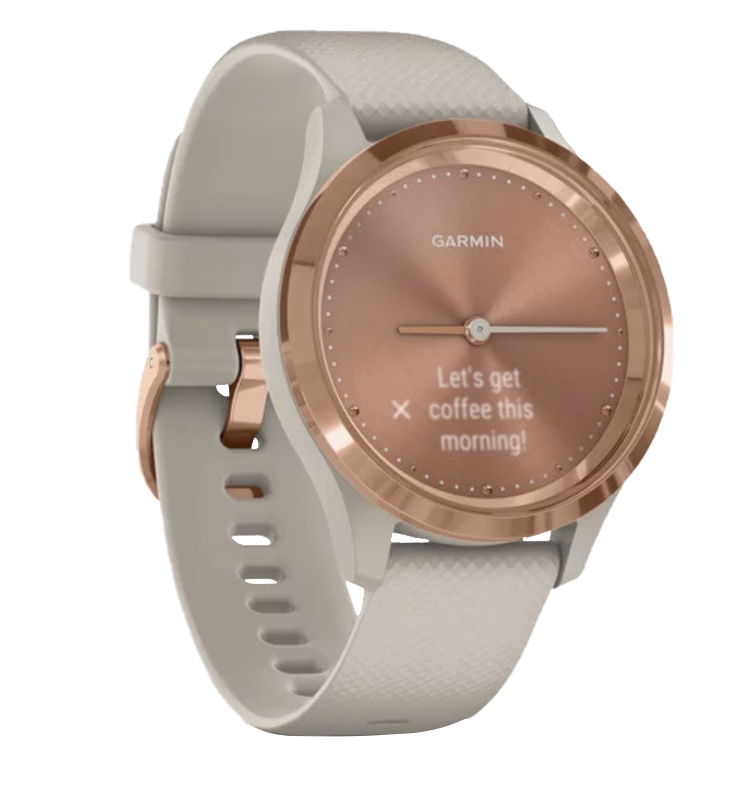 Garmin Vívomove 3S smartwatch, rosegold case with light sand strap