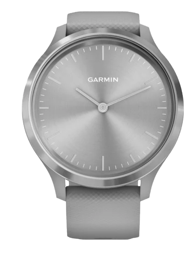 Garmin Vívomove 3, Silver Stainless Bezel w/ Powder Gray Silicone Band (Garmin Certified Refurbished) by Garmin