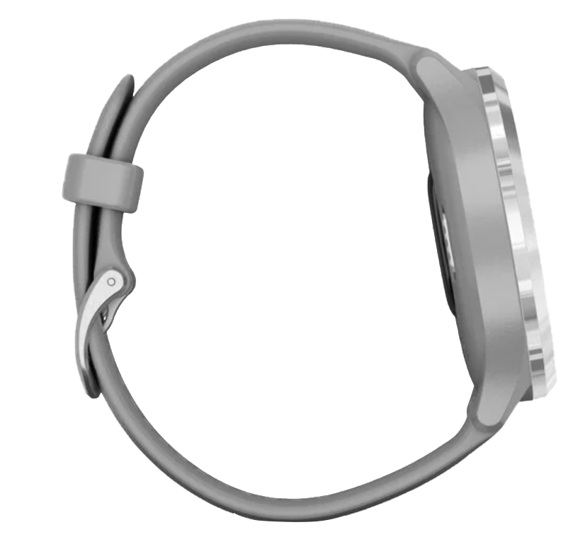 Garmin Vívomove 3 - Silver Stainless Steel Bezel with Powder Gray Silicone Band (010-02239-00) by Garmin