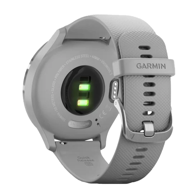 Garmin Vívomove 3, Silver Stainless Bezel w/ Powder Gray Silicone Band (Garmin Certified Refurbished) by Garmin