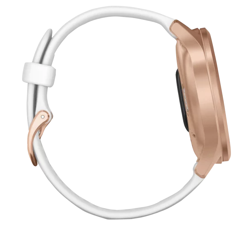 Garmin Vívomove Style, Rose Gold with White Silicone Band (Garmin Certified Refurbished) by Garmin