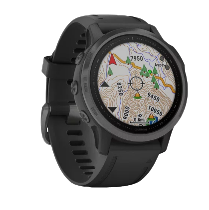 Garmin Fenix 6S Sapphire Carbon Gray DLC with Black Band (010-02159-24) by Garmin