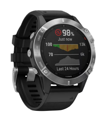 Garmin Fenix 6 Silver with Black Band (010-02158-00) by Garmin