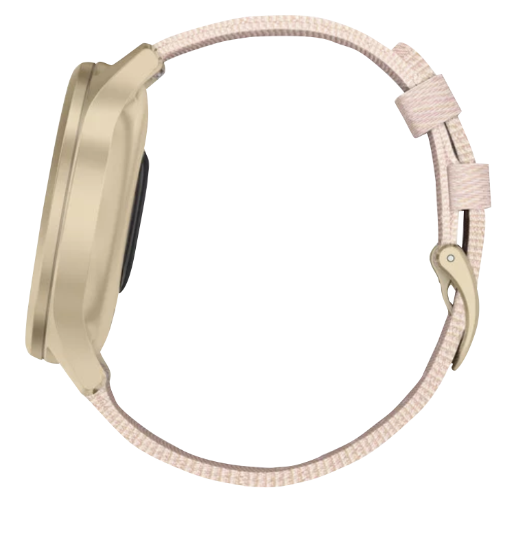 Garmin Vívomove Style - Light Gold Aluminum Case with Blush Pink Woven Nylon Band (010-02240-02) by Garmin