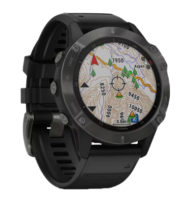 Garmin Fenix 6 Sapphire Carbon Gray DLC with Black Band (010-02158-10) by Garmin