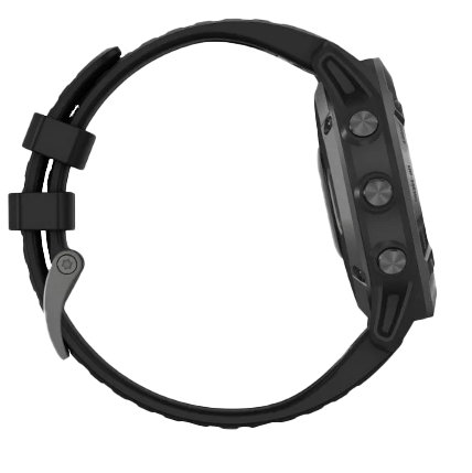 Garmin Fenix 6 Sapphire Carbon Gray DLC smartwatch with black band