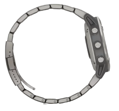 Garmin Fenix 6 Sapphire Titanium smartwatch with vented titanium bracelet