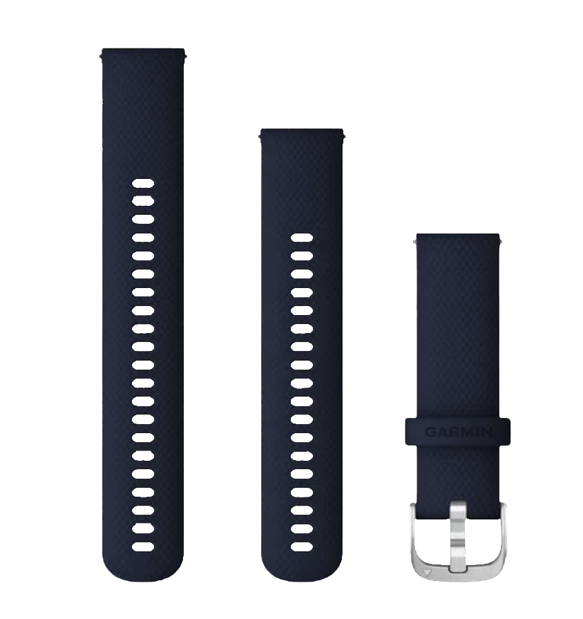 Garmin Quick Release Watch Bands (22 mm) in black with slate hardware; three-piece set.