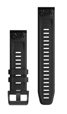 Garmin Quickfit 22 black silicone watch band set, two pieces (010-12863-00)