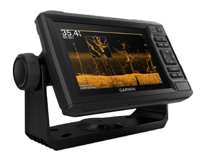 Garmin ECHOMAP 63cv UHD marine chartplotter with U.S. LakeVU g3 and GT24-TM UHD transducer, black chassis