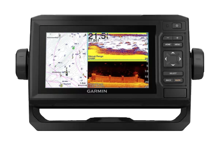 Garmin ECHOMAP 64cv UHD marine chartplotter with U.S. BlueChart g3, black display unit