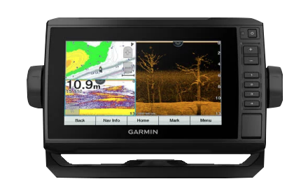 Garmin EchoMap UHD 75cv marine chartplotter GPS, black device with color display