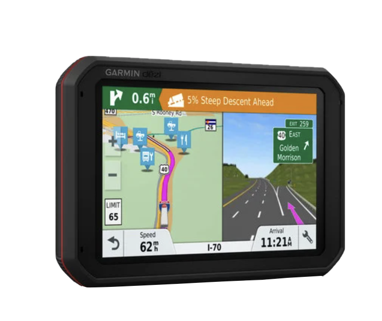 Garmin DezlCam 785 LMT-S trucking GPS navigator with 7-inch screen, black with red trim, certified refurbished