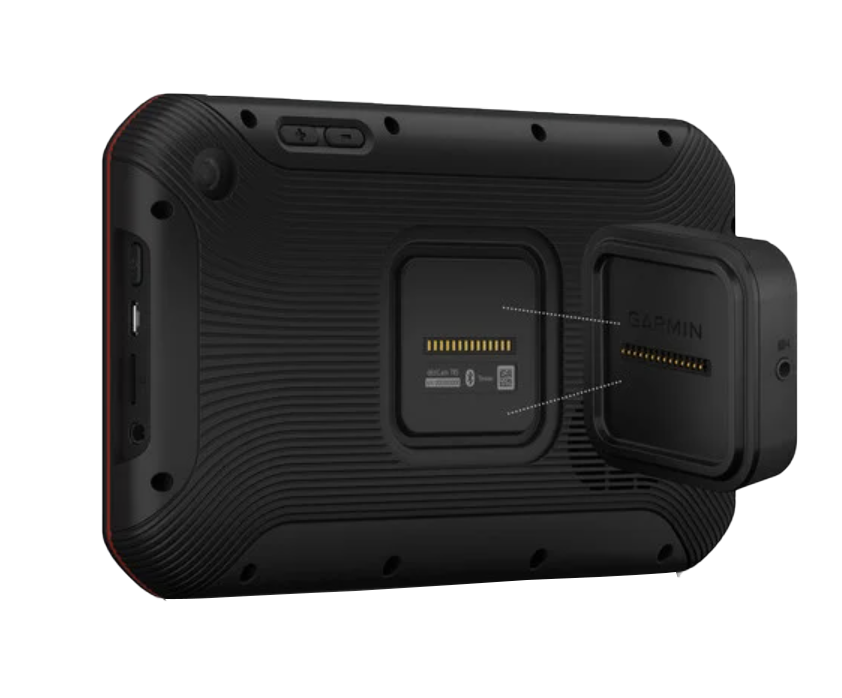 Garmin DezlCam 785 LMT-S trucking GPS navigator, black with red trim, certified refurbished, 7-inch screen