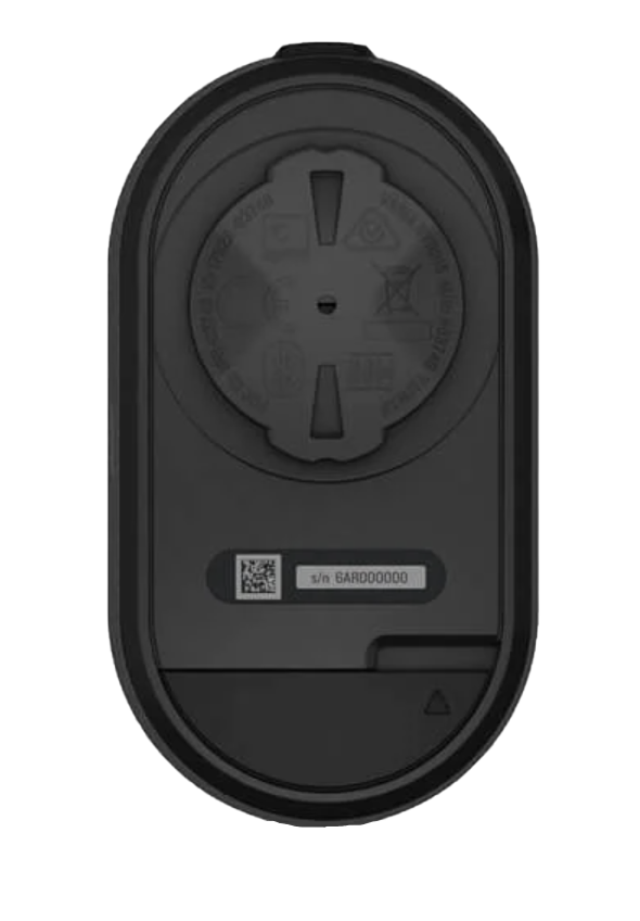 Garmin Varia RVR315 rear radar tail light, black, back-mount interface visible